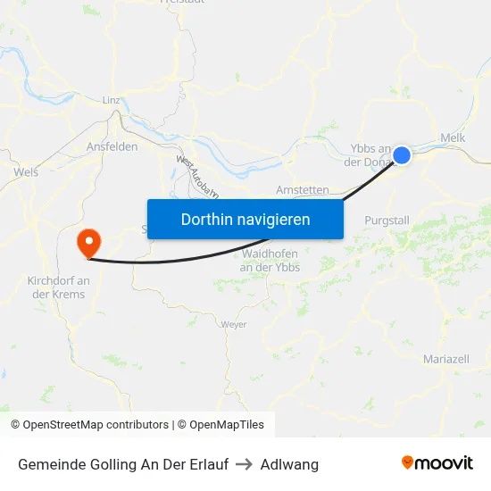 Gemeinde Golling An Der Erlauf to Adlwang map
