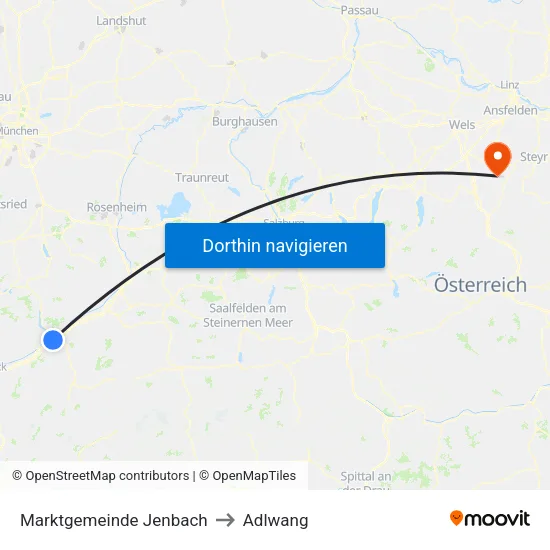 Marktgemeinde Jenbach to Adlwang map