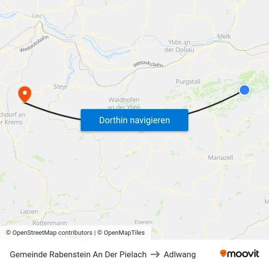 Gemeinde Rabenstein An Der Pielach to Adlwang map