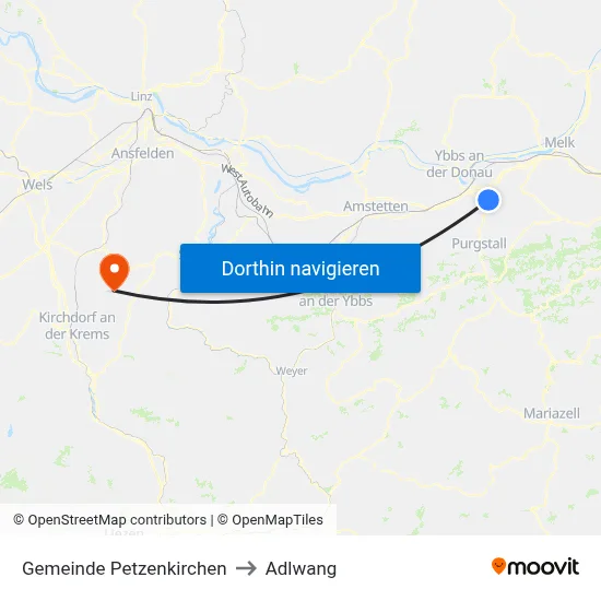 Gemeinde Petzenkirchen to Adlwang map