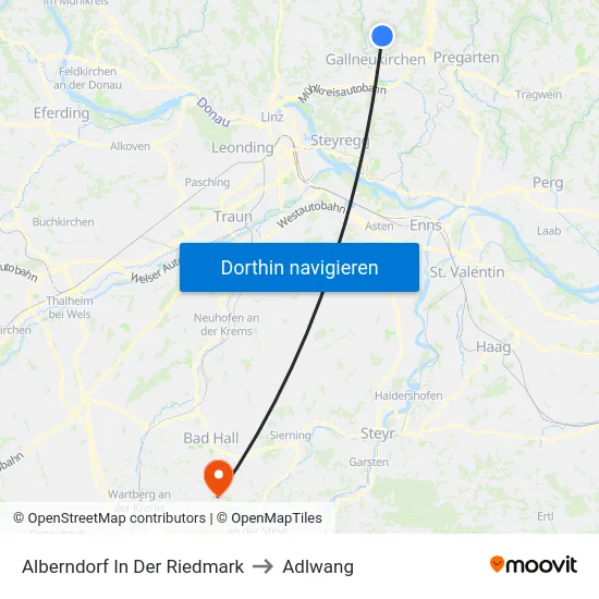 Alberndorf In Der Riedmark to Adlwang map