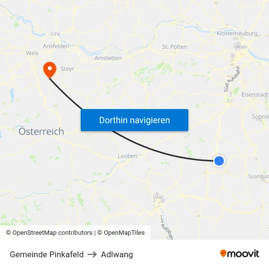 Gemeinde Pinkafeld to Adlwang map