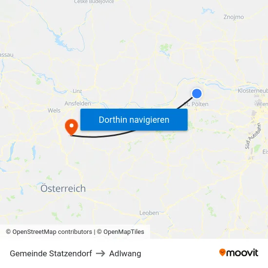 Gemeinde Statzendorf to Adlwang map
