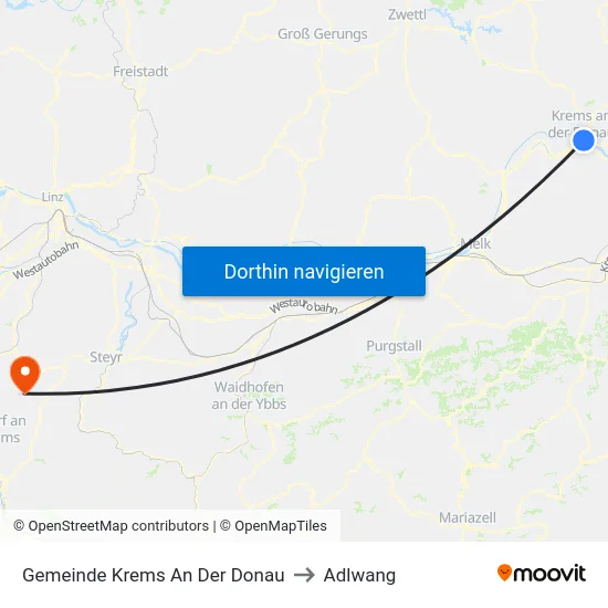 Gemeinde Krems An Der Donau to Adlwang map