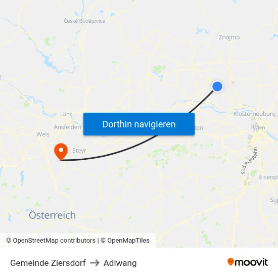Gemeinde Ziersdorf to Adlwang map