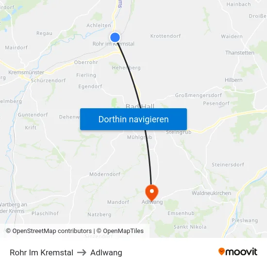 Rohr Im Kremstal to Adlwang map