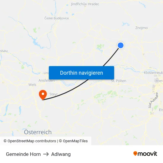 Gemeinde Horn to Adlwang map