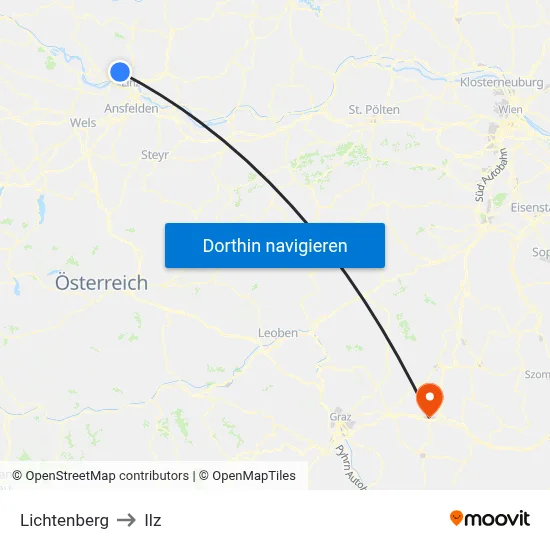 Lichtenberg to Ilz map