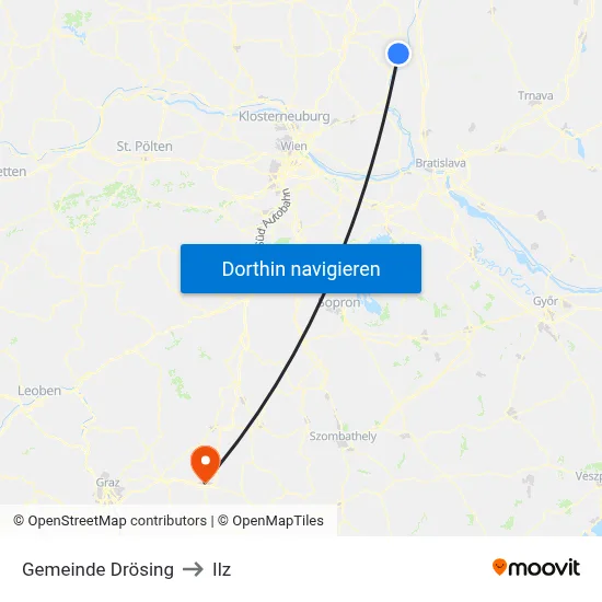 Gemeinde Drösing to Ilz map