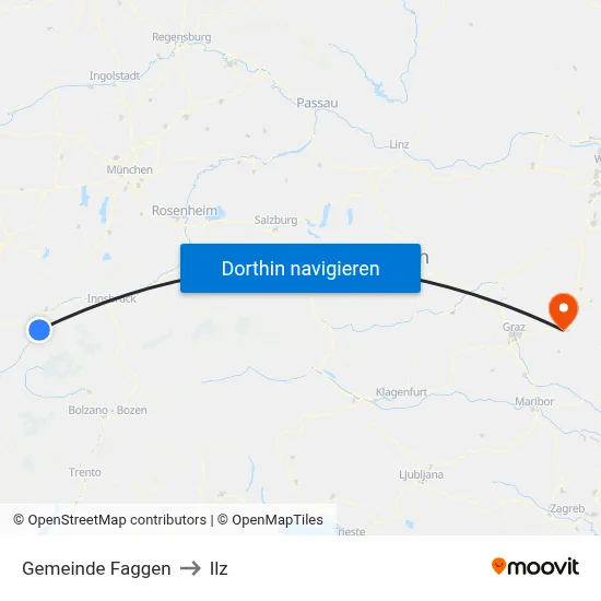 Gemeinde Faggen to Ilz map