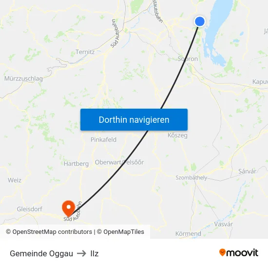 Gemeinde Oggau to Ilz map
