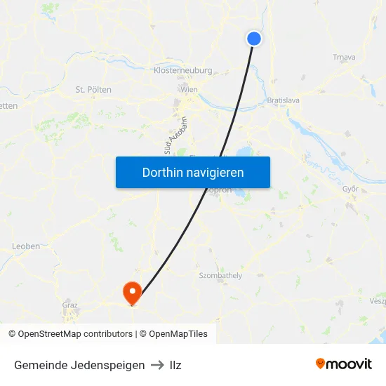 Gemeinde Jedenspeigen to Ilz map