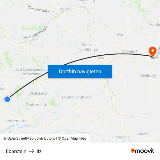 Eberstein to Ilz map