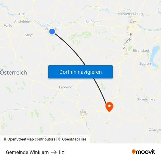 Gemeinde Winklarn to Ilz map