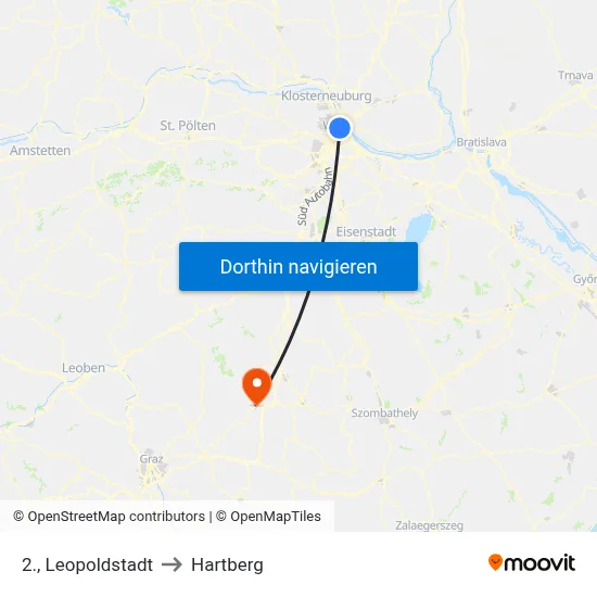 2., Leopoldstadt to Hartberg map