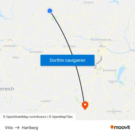 Vitis to Hartberg map