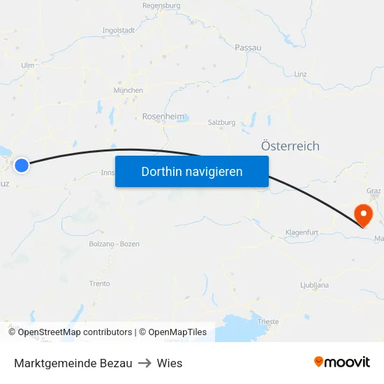 Marktgemeinde Bezau to Wies map