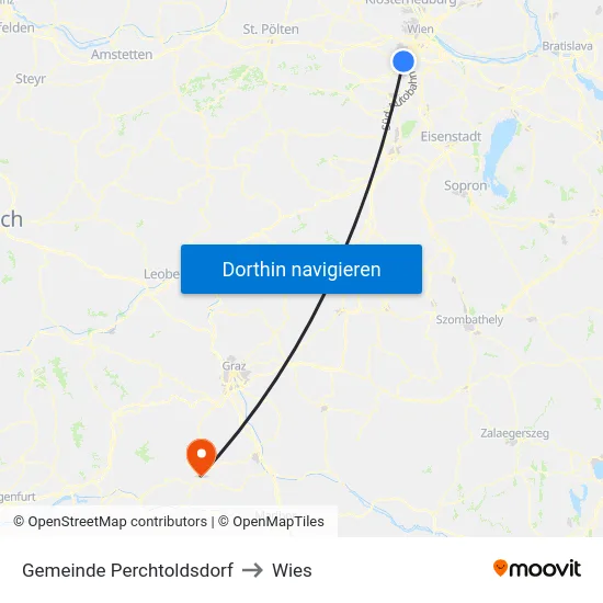 Gemeinde Perchtoldsdorf to Wies map