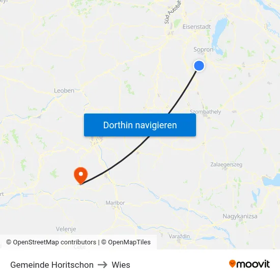 Gemeinde Horitschon to Wies map