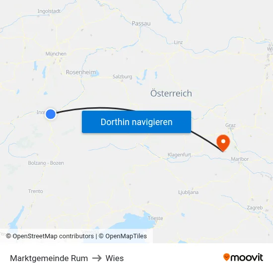 Marktgemeinde Rum to Wies map