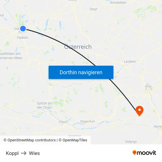 Koppl to Wies map