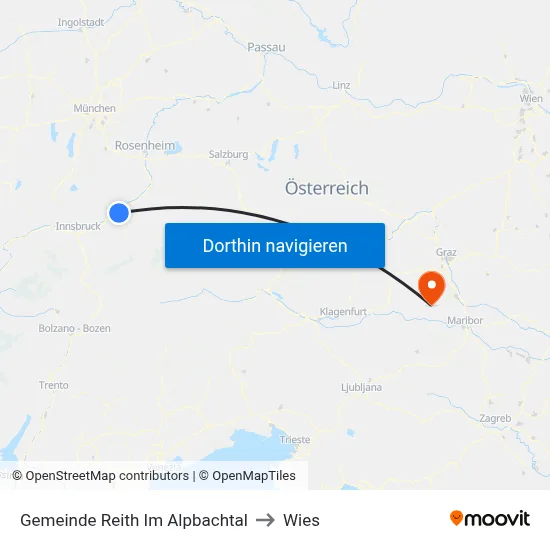 Gemeinde Reith Im Alpbachtal to Wies map