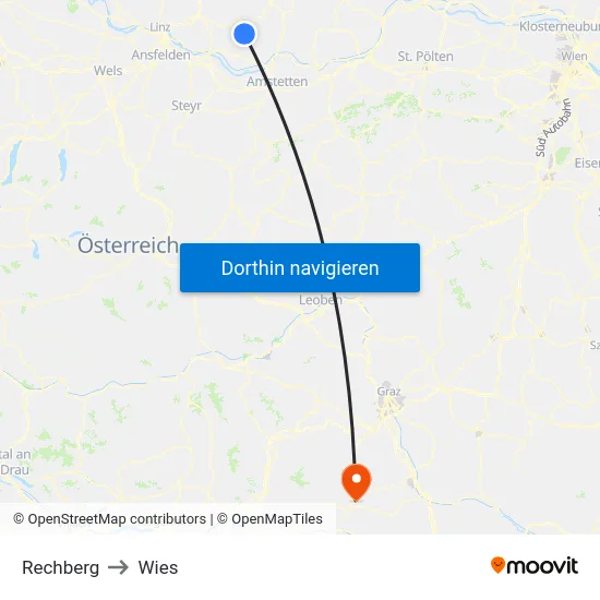 Rechberg to Wies map