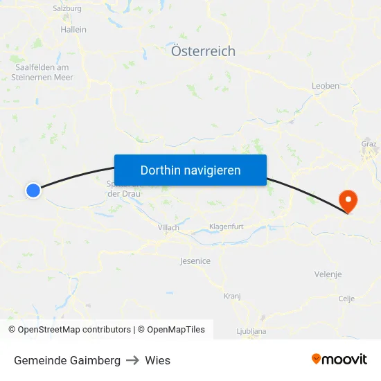 Gemeinde Gaimberg to Wies map