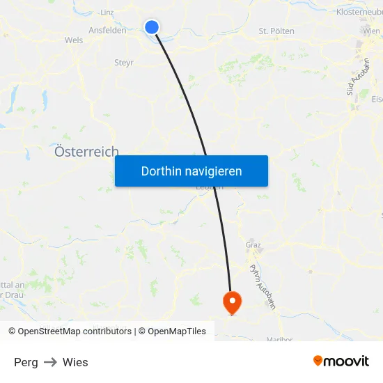 Perg to Wies map