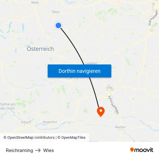 Reichraming to Wies map