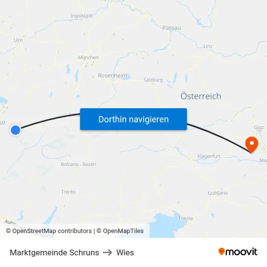 Marktgemeinde Schruns to Wies map