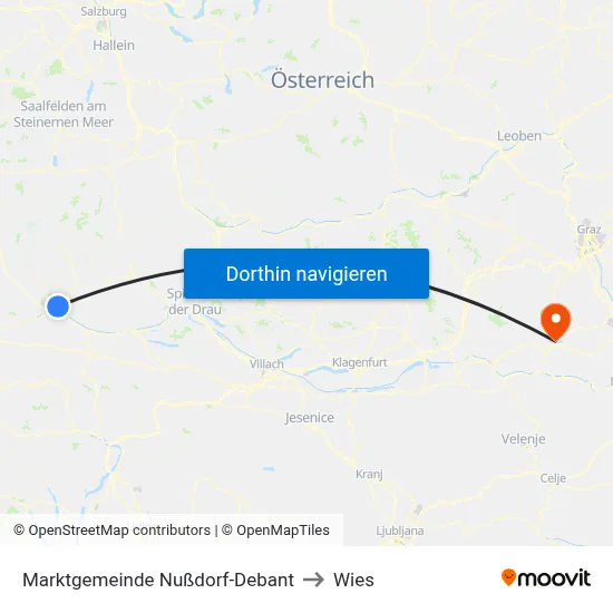 Marktgemeinde Nußdorf-Debant to Wies map