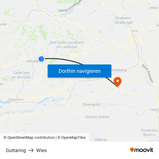 Guttaring to Wies map