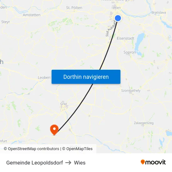 Gemeinde Leopoldsdorf to Wies map