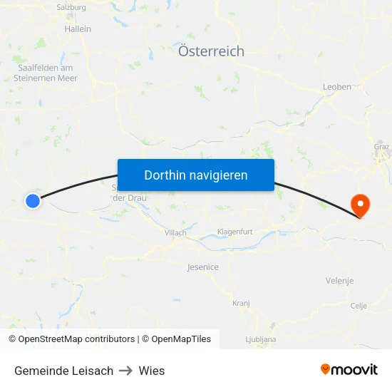 Gemeinde Leisach to Wies map