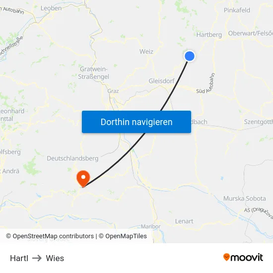 Hartl to Wies map