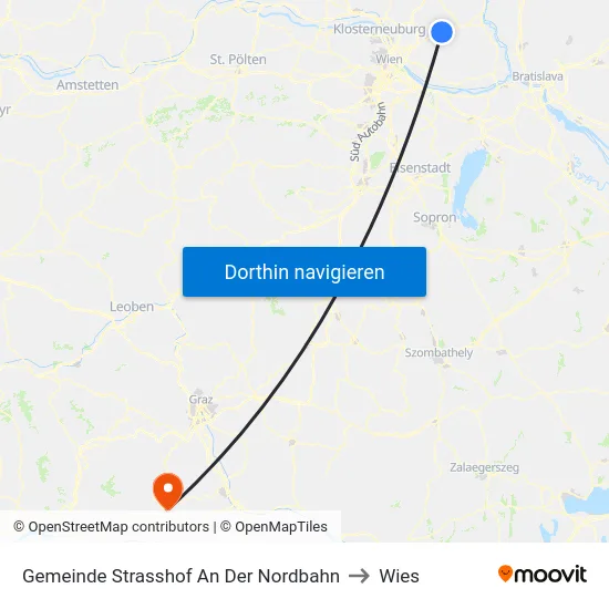Gemeinde Strasshof An Der Nordbahn to Wies map