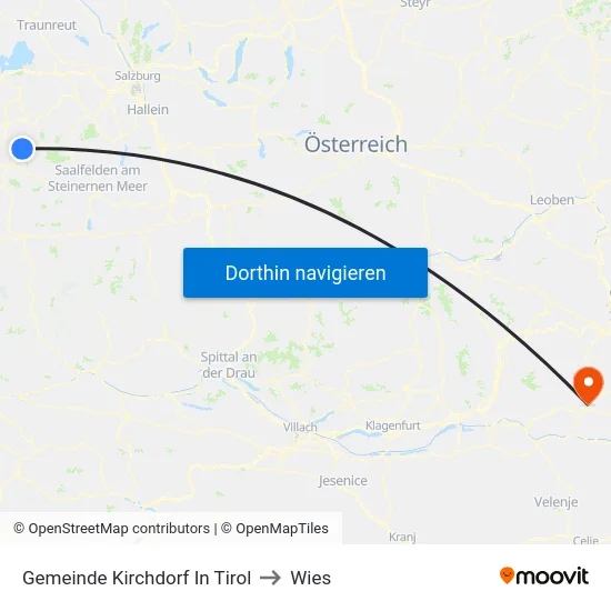 Gemeinde Kirchdorf In Tirol to Wies map