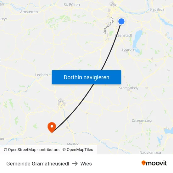 Gemeinde Gramatneusiedl to Wies map