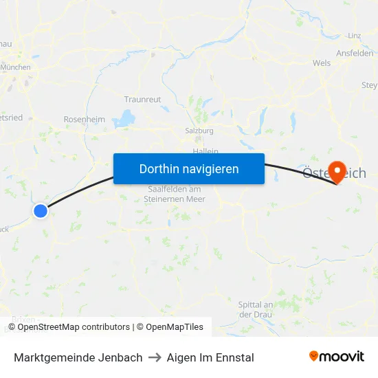 Marktgemeinde Jenbach to Aigen Im Ennstal map