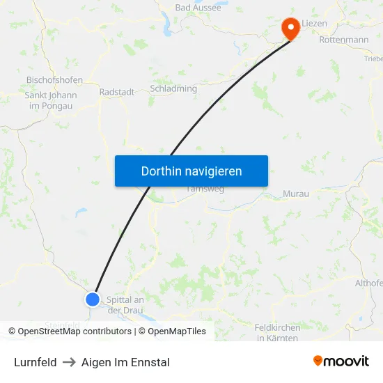 Lurnfeld to Aigen Im Ennstal map