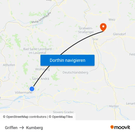 Griffen to Kumberg map