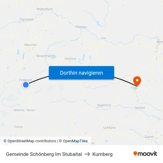 Gemeinde Schönberg Im Stubaital to Kumberg map