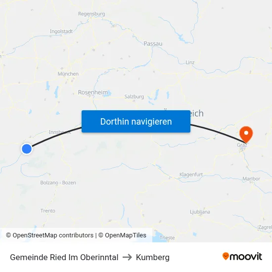 Gemeinde Ried Im Oberinntal to Kumberg map