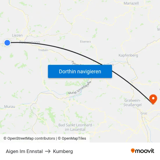 Aigen Im Ennstal to Kumberg map