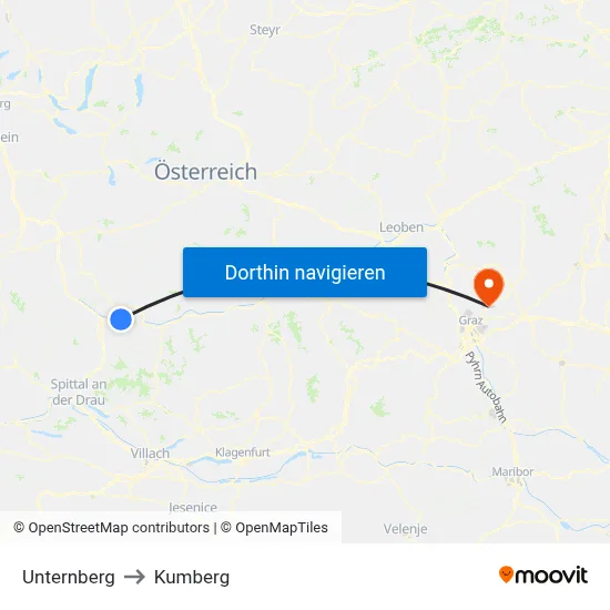 Unternberg to Kumberg map