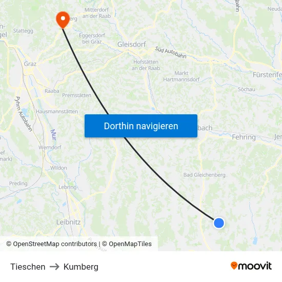 Tieschen to Kumberg map