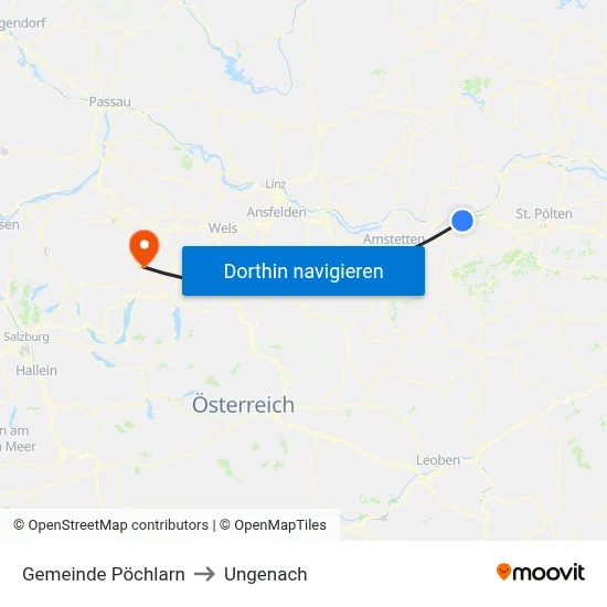 Gemeinde Pöchlarn to Ungenach map