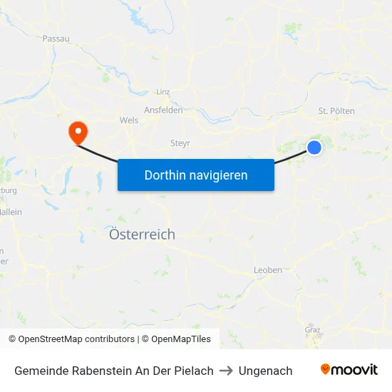 Gemeinde Rabenstein An Der Pielach to Ungenach map