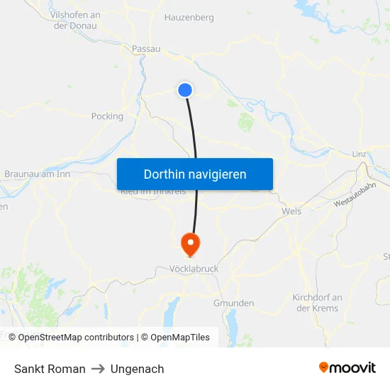 Sankt Roman to Ungenach map